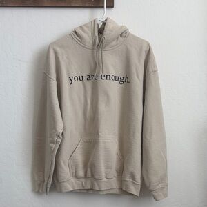 Women’s Beige Hoodie - "You Are Enough"
